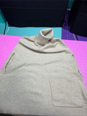 ANTONIO MELANI Beige Turtleneck Knit Top